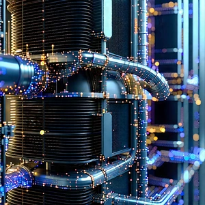 Close-up of cooling system