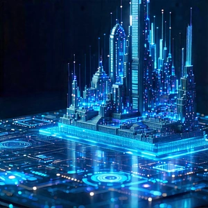 Financial technology in tech office