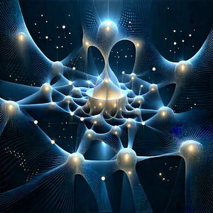 Blockchain Network Visualization With Blue White