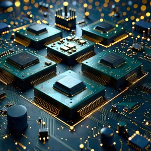 Close-up Of Sensor Array With Close-up Computer