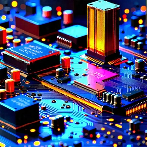 Close-up of electronic circuit