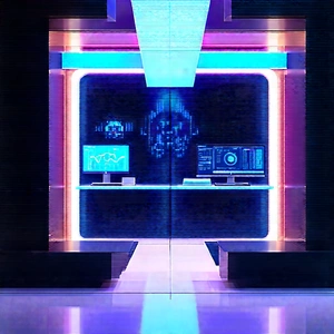 (futuristic:1.17) Tech Startup Office With Image, There