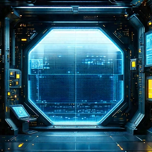 (futuristic:1.38) research laboratory