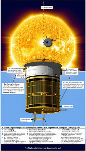 The Image Is A Diagram Of A Space Station, Showing The Various Components And Their Functions