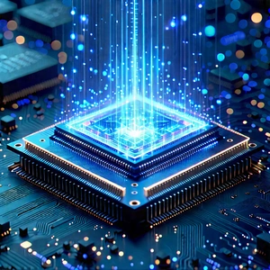 Microchip with holographic projection