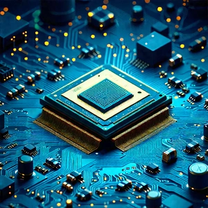 Close-up of microprocessor