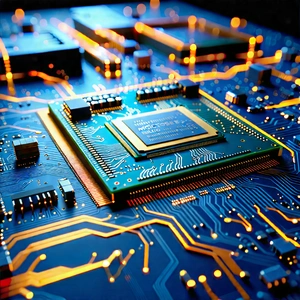 Close-up of microprocessor