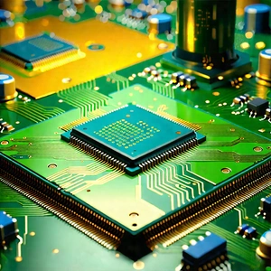 Close-up of microprocessor