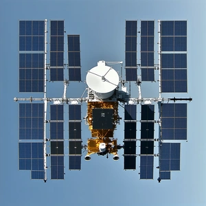A Space Station With A Large Satellite Dish On Top Of It
