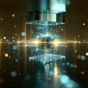 Quantum computer with digital particles
