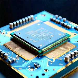 Close-up of microprocessor