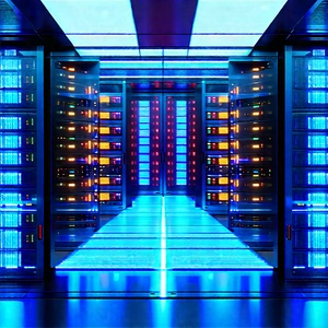 Futuristic Server Room With Image, There