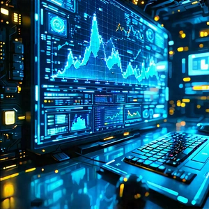 Financial Technology In Research Center With Image, There