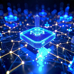 Blockchain Network Visualization With Image, There