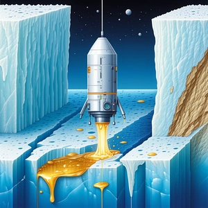 A Rocket Is Shown In The Image, With Its Fuel Pouring Out Of It