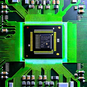 Close-up of microprocessor