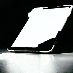 Tablet with glowing screen