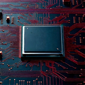 Close-up of microprocessor