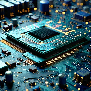 Close-up of microprocessor