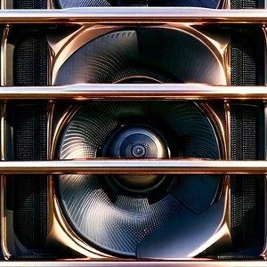 Close-up Of Cooling System With Close-up Large