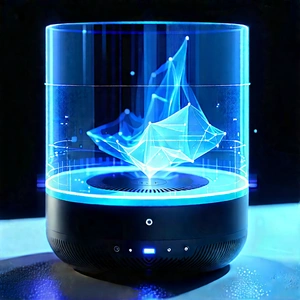 Smart Home (device:1.16) With Holographic Display With Blue White