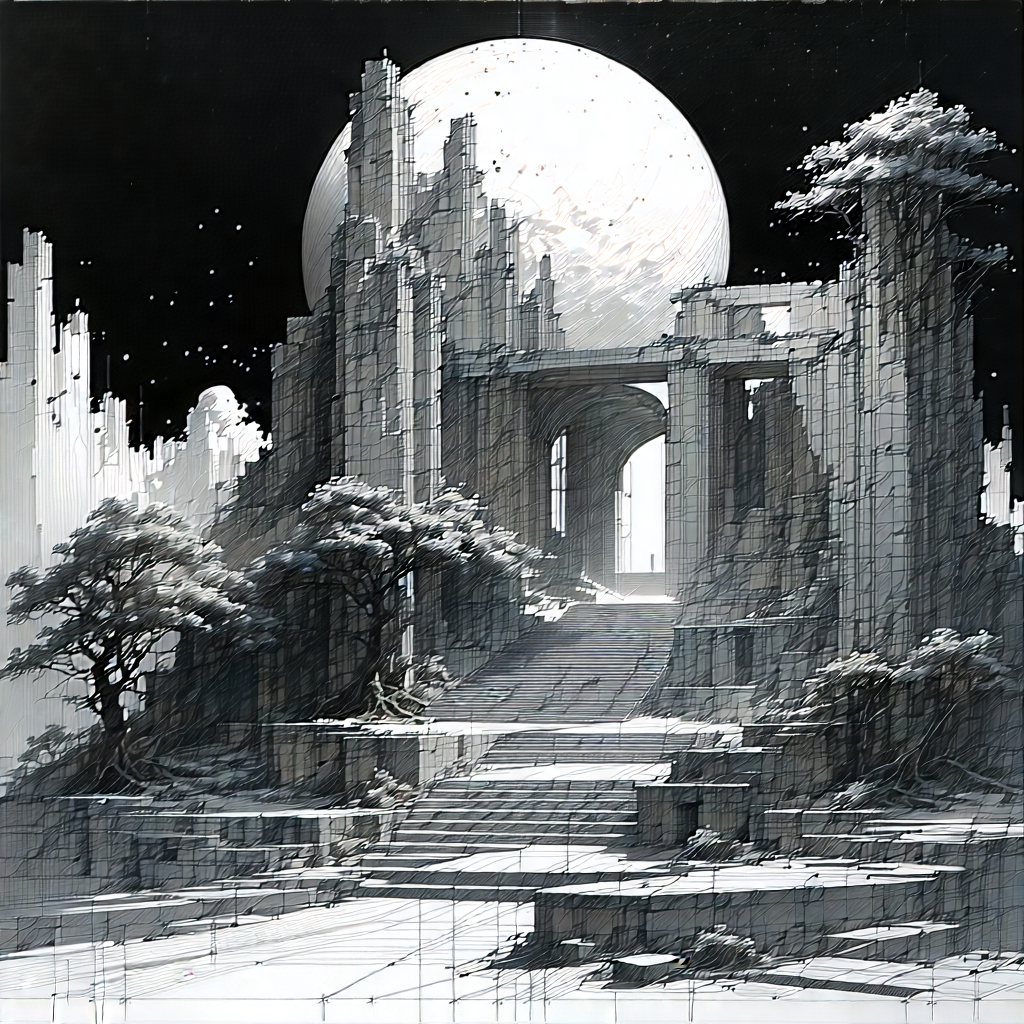 Tech Ink Drawing: Machine Learning Visualization With Black White