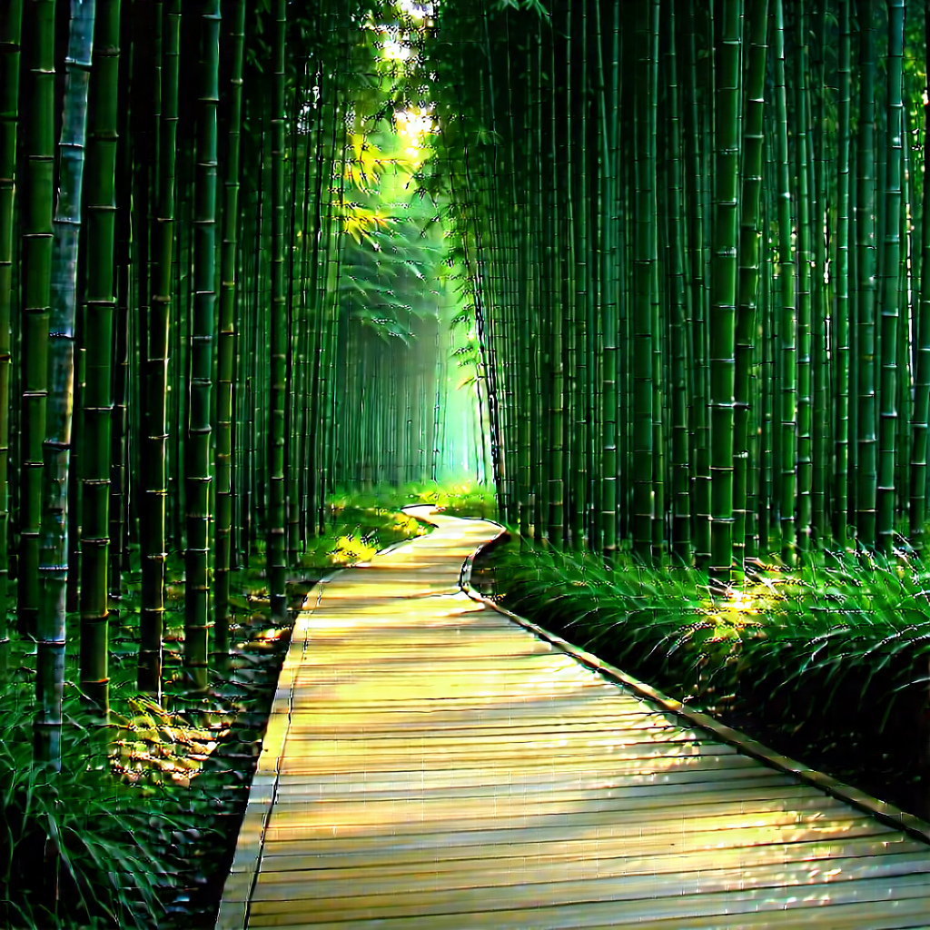 Nature Advertising Photography: Path through bamboo grove