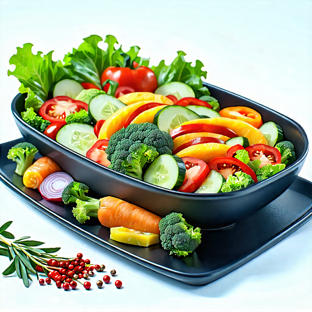 Lifestyle Graphic Design: Healthy Meal Prepared With Seasonal Produce With Large Bowl