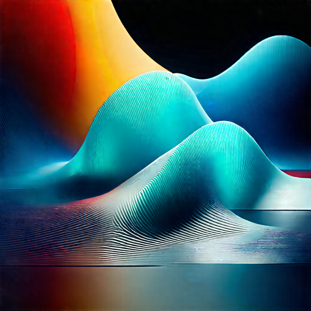 Abstract Food Photography: Wave Propagation Captured In Abstract Form With Blue Yellow