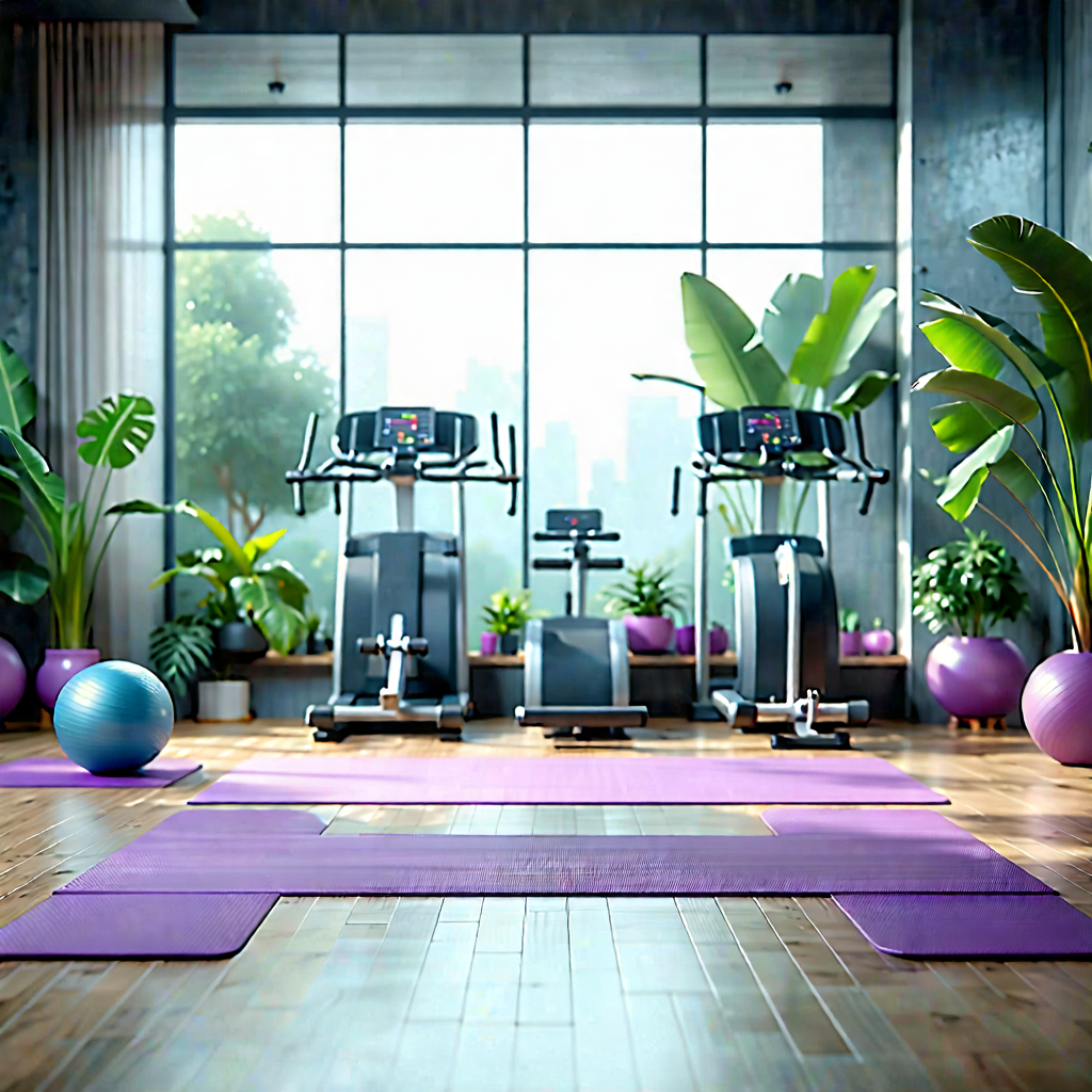 Lifestyle Long Exposure Photography: Wellness Scene With Fitness Equipment With Image, There