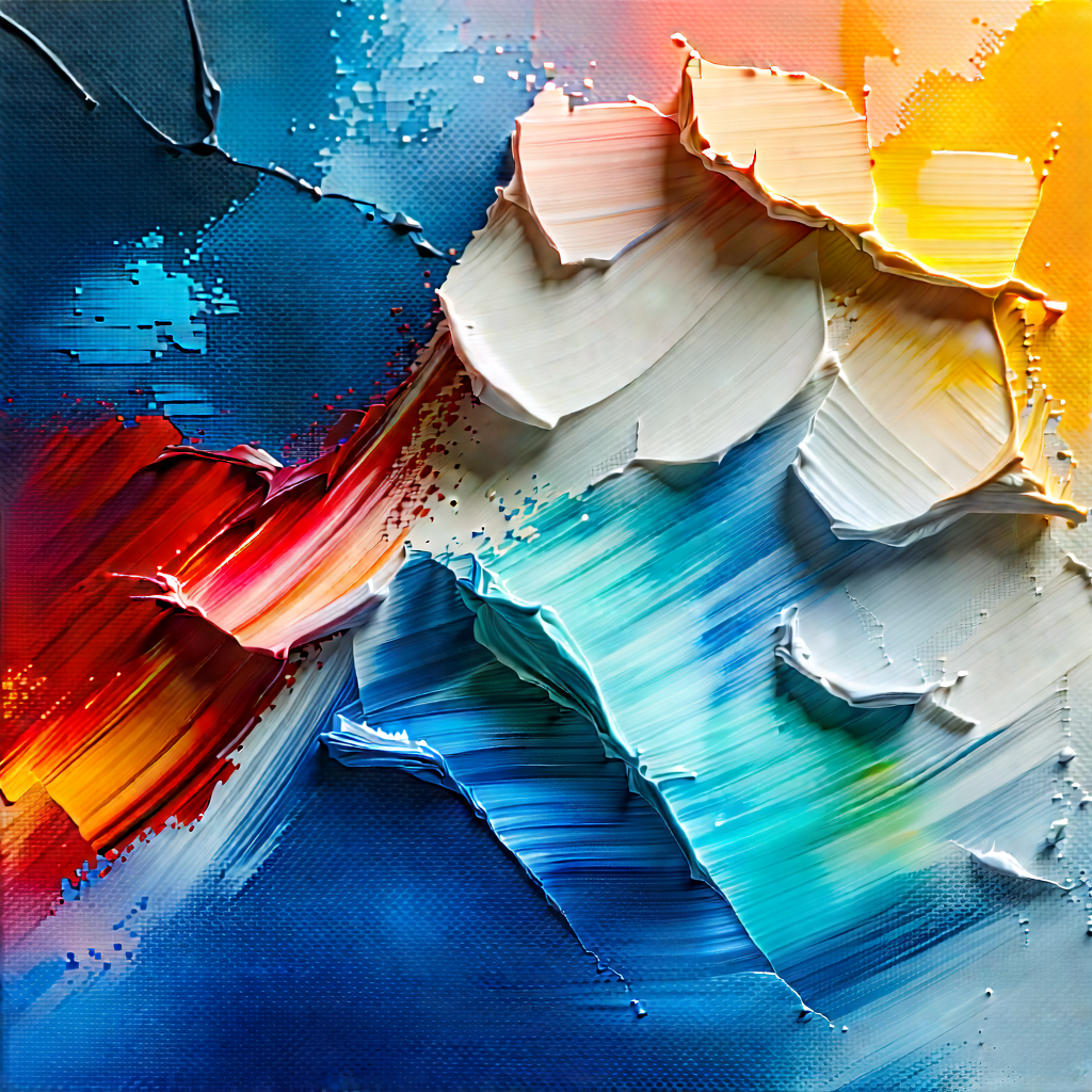 Abstract Aerial Photography: Textural Abstract With High-contrast Color Palette With Painting Colorful