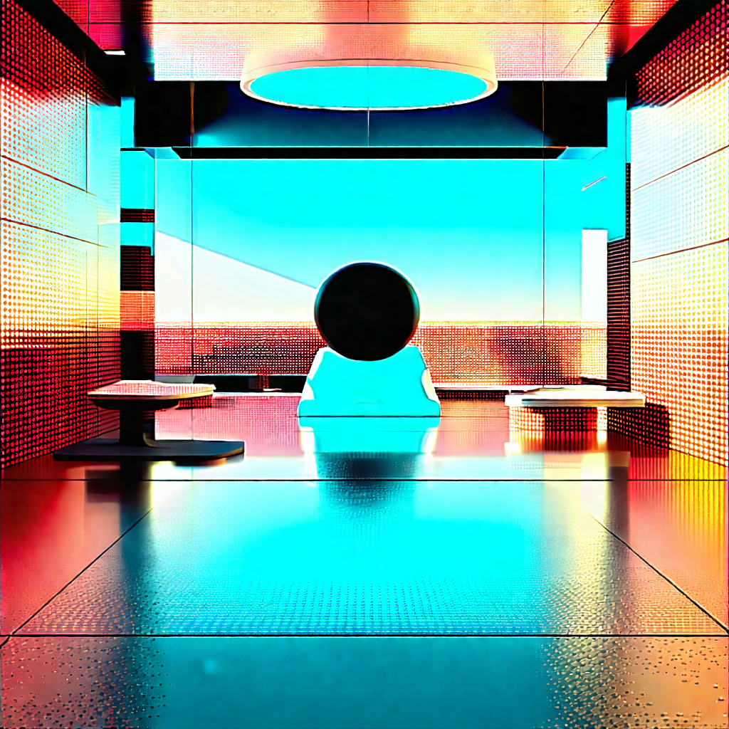 Tech 3d Render: (futuristic:1.35) Tech Startup Office With Futuristic Room
