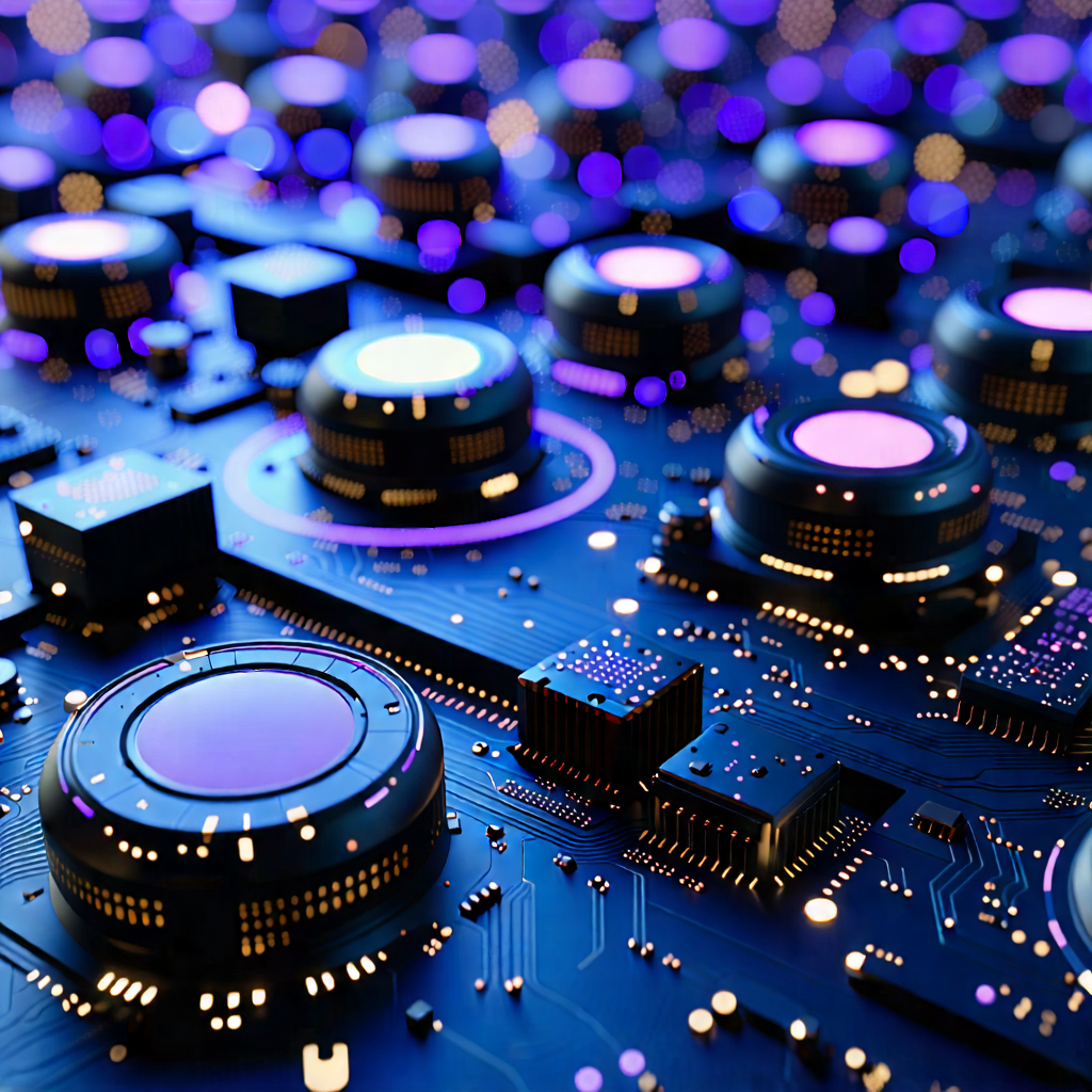 Tech Digital Art: Close-up of sensor array