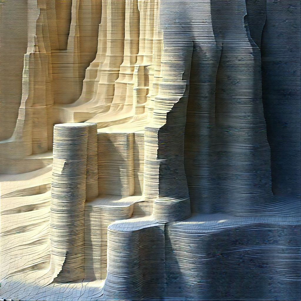 Abstract Architectural Photography: Abstract Interpretation Of Erosion With Model Rocky