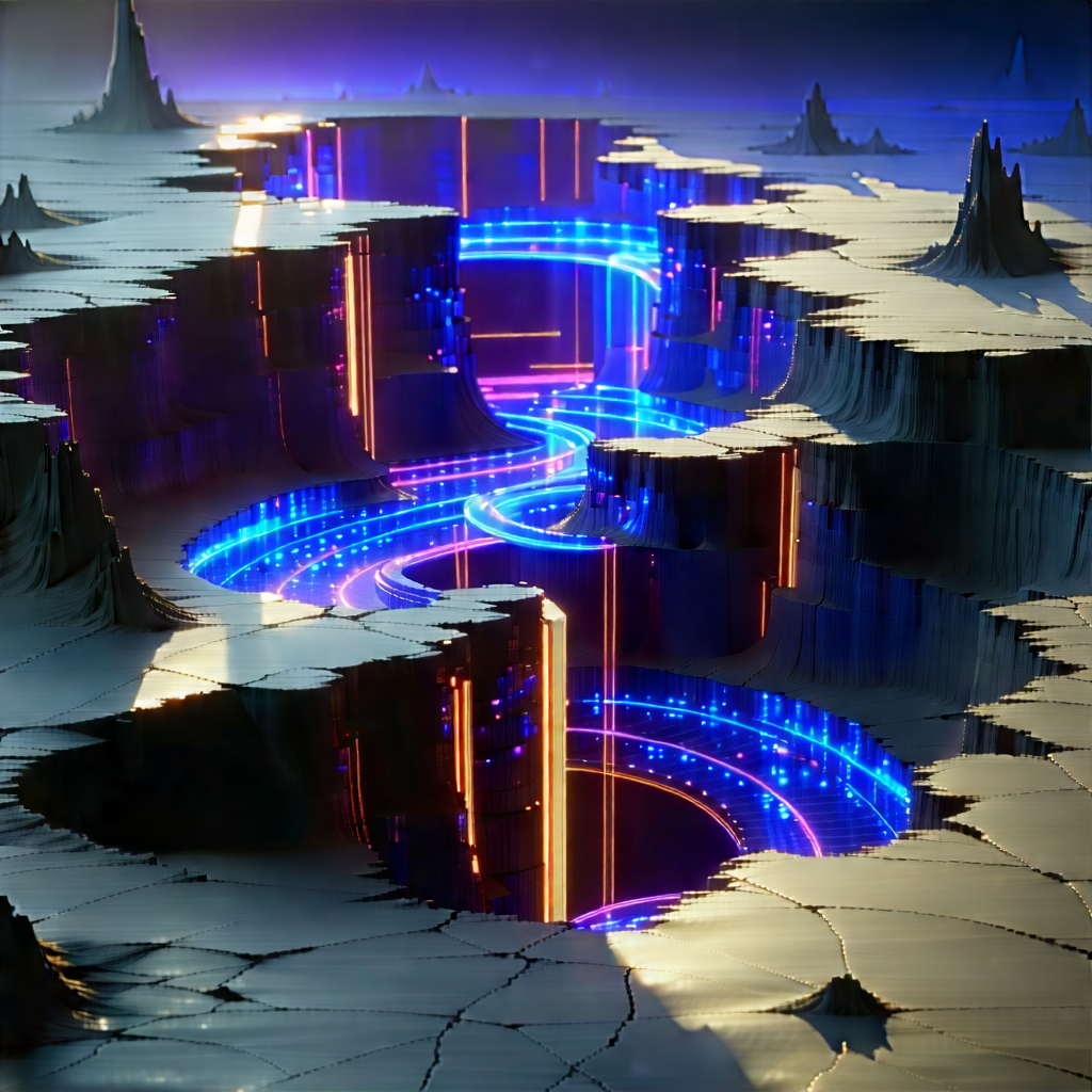 Abstract Cyberpunk Style: Abstract Interpretation Of Erosion With Image, There