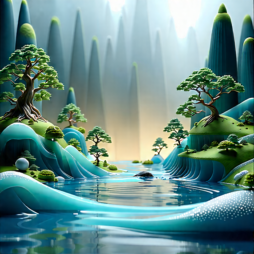 Abstract Tilt-shift Photography: Liquid Composition With Image, There