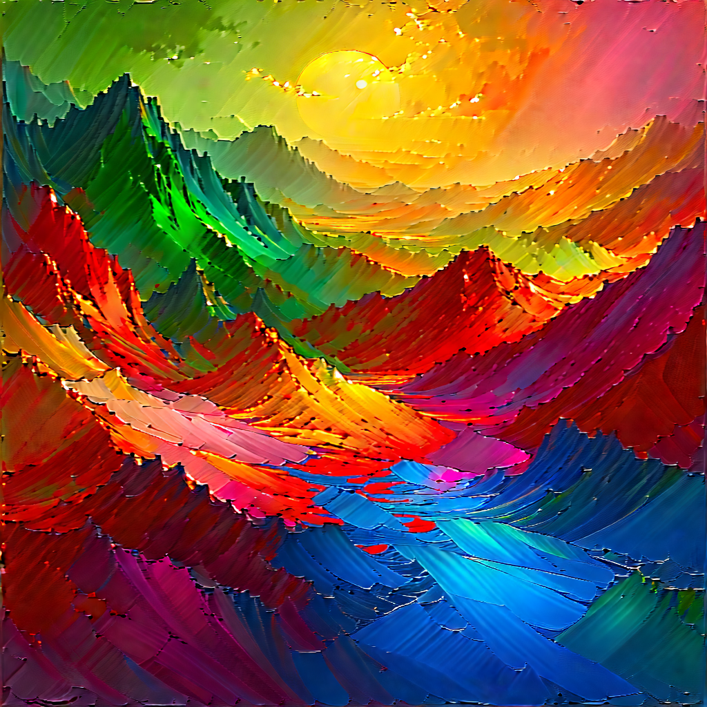 Abstract Hdr Photography: Textural Abstract With Vibrant Color Palette With Colorful Painting