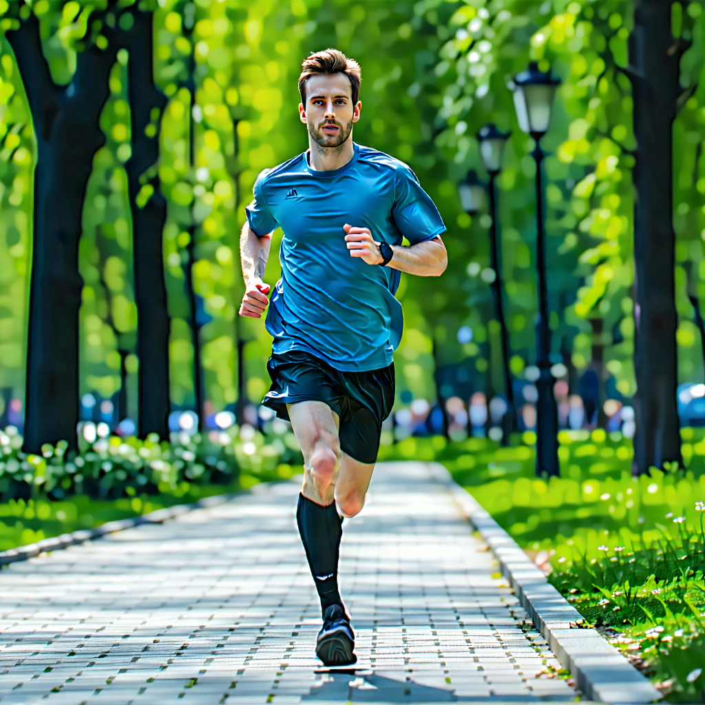 Lifestyle Advertising Photography: Running in park