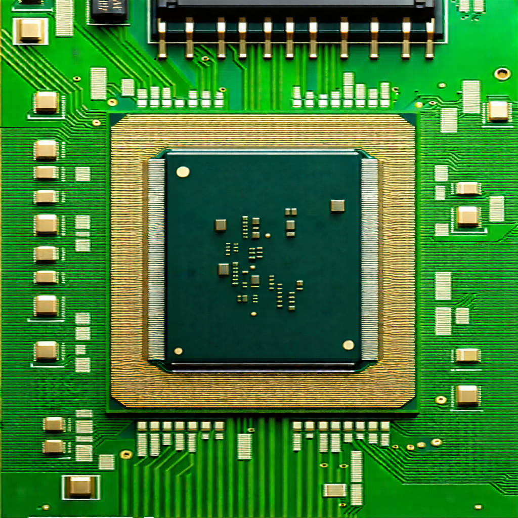 Tech Commercial Photography: Close-up of microprocessor