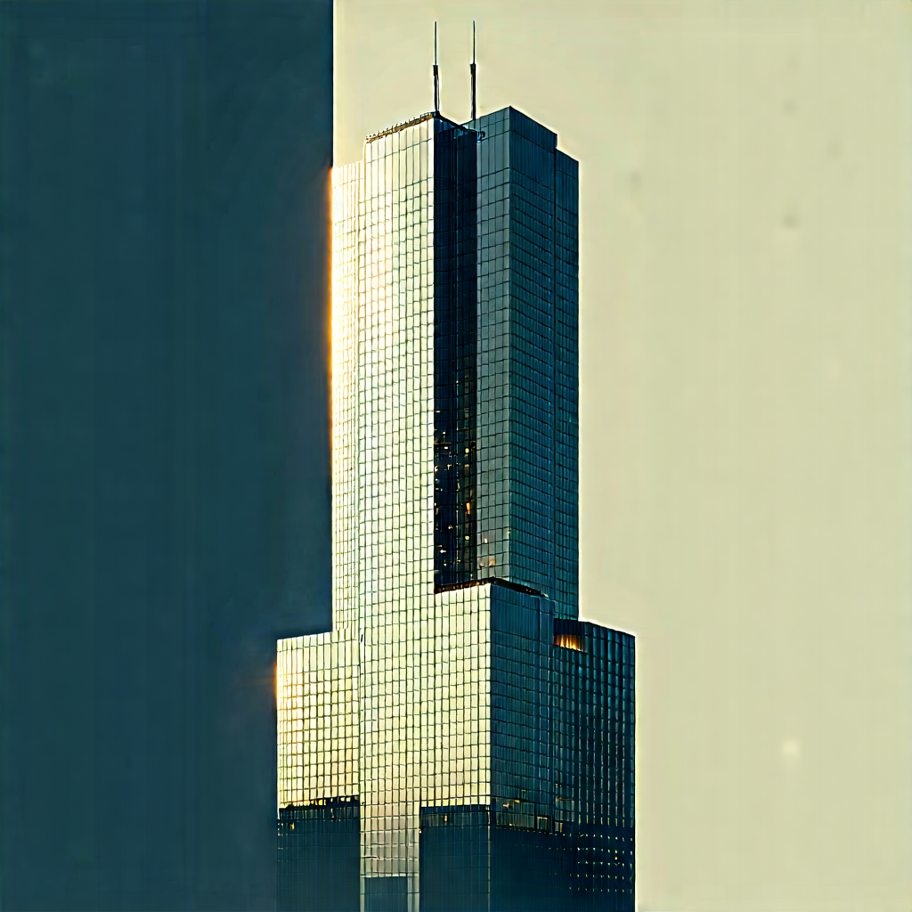 Urban Concept Art: Skyscraper With Minimalist (design:1.42) With Tall Building
