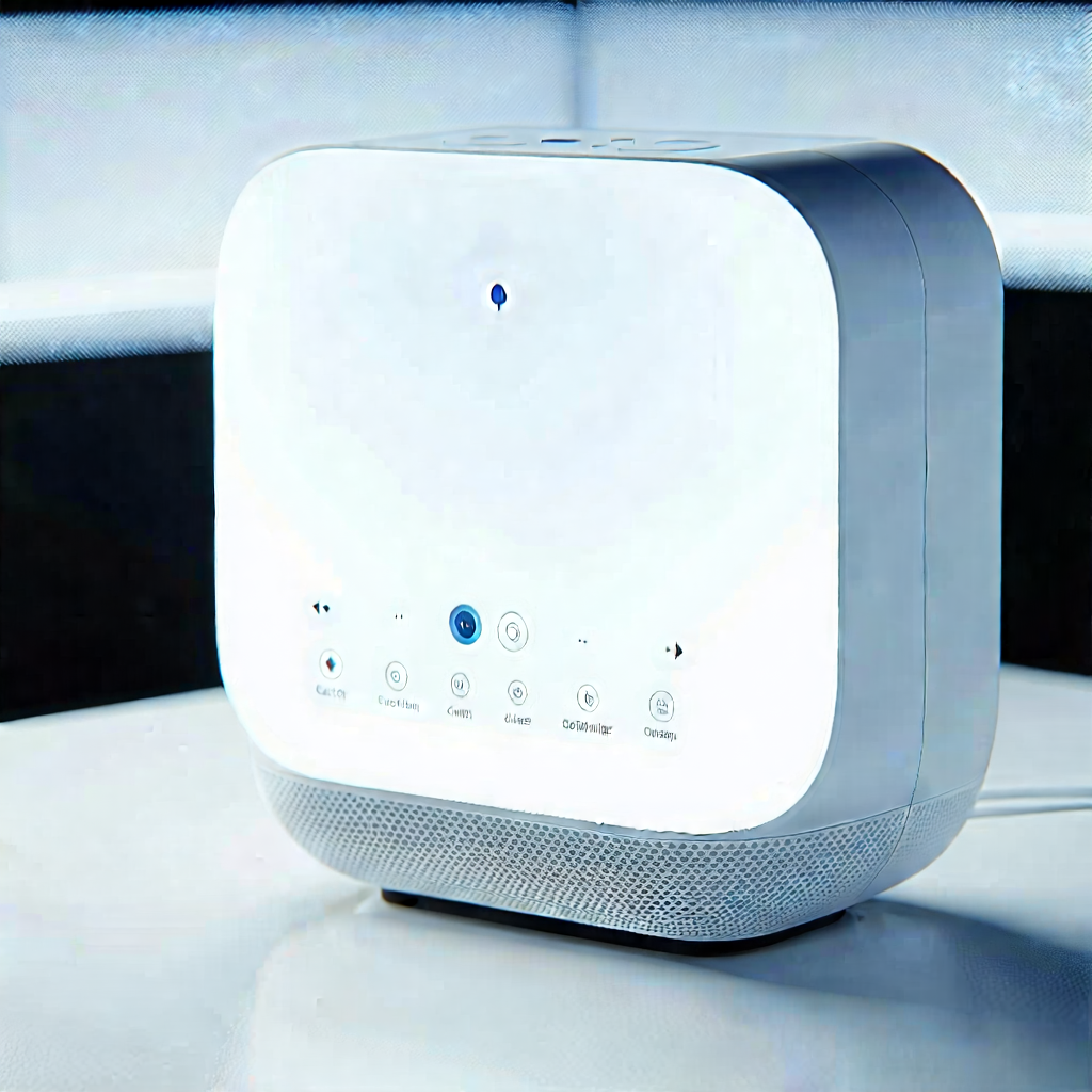Tech Blender Artwork: Smart Home (device:1.24) With User Interface With White Speaker