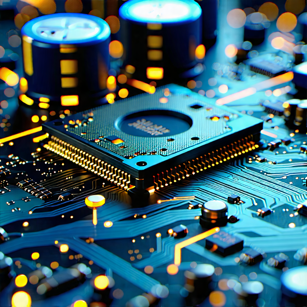 Tech Long Exposure Photography: Close-up of electronic circuit