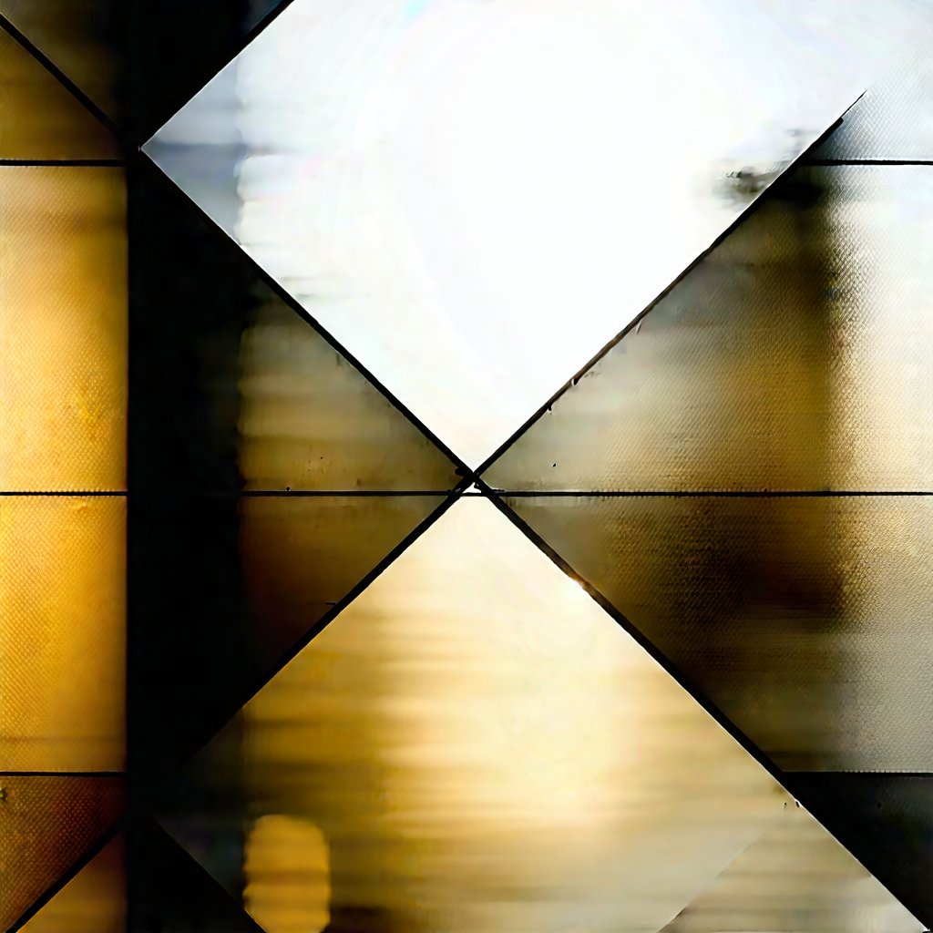 Abstract Black And White Photography: Triangular Composition With Translucent Layers With Black White