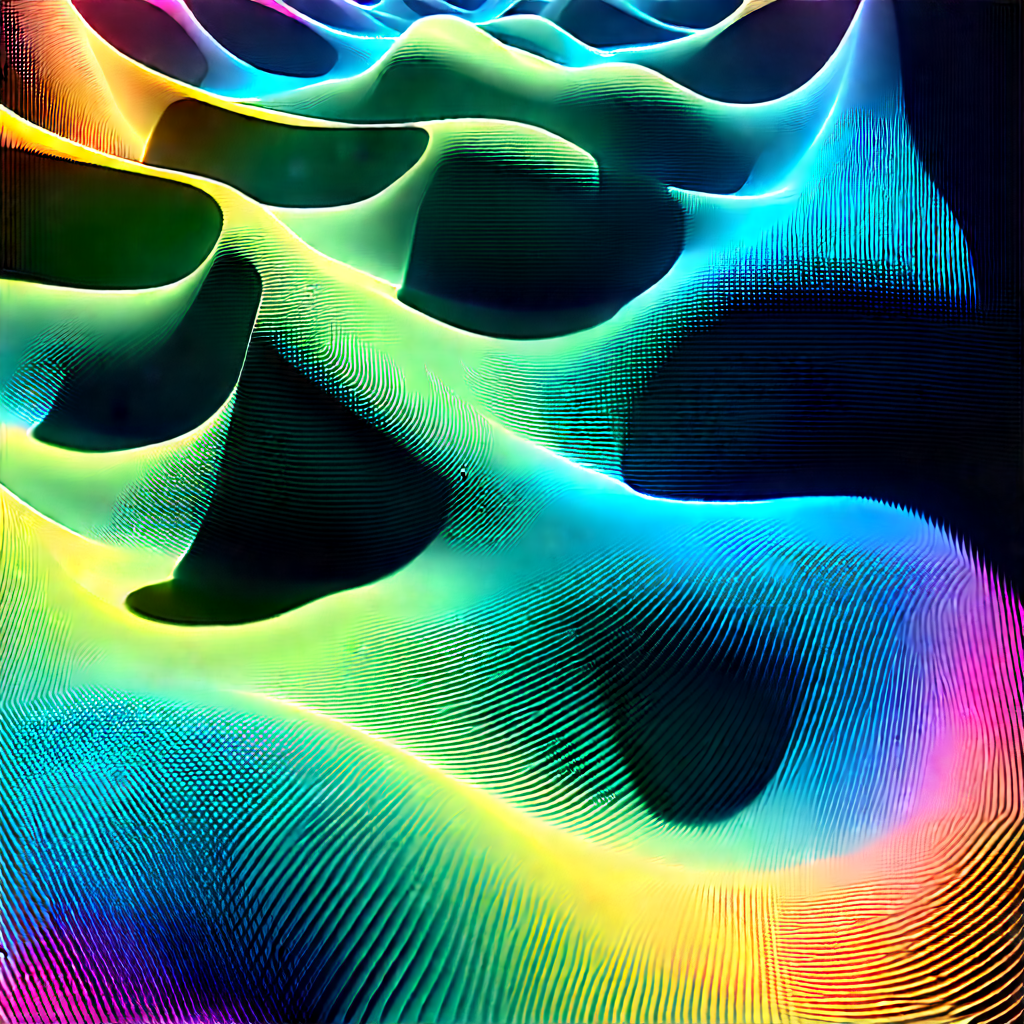 Abstract Voxel Art: Rhythmic motion captured in abstract form