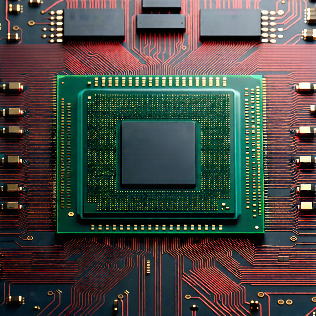 Tech Octane Render: Close-up of microprocessor
