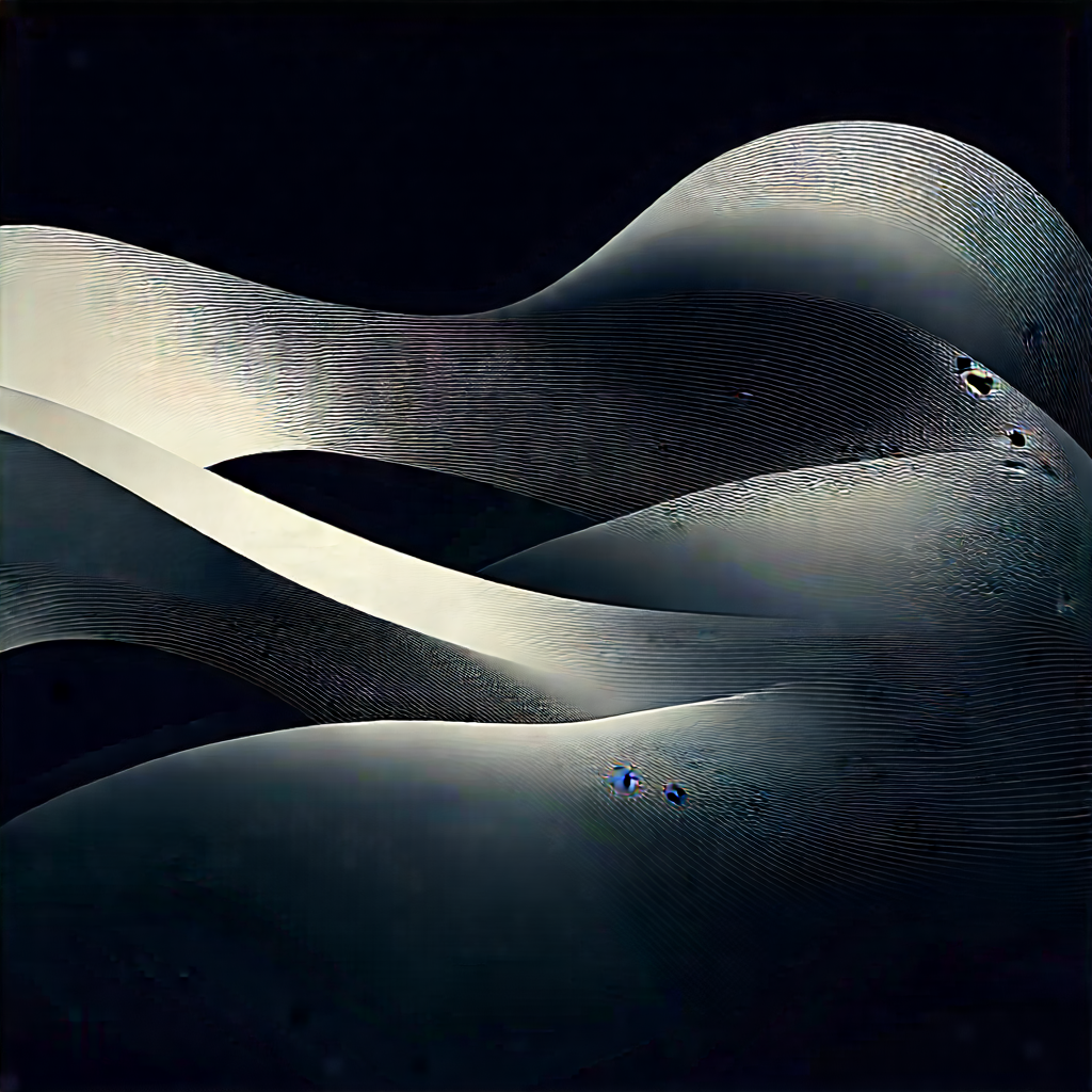 Abstract Minimalist Design: Rhythmic Motion Captured In Abstract Form With Black White