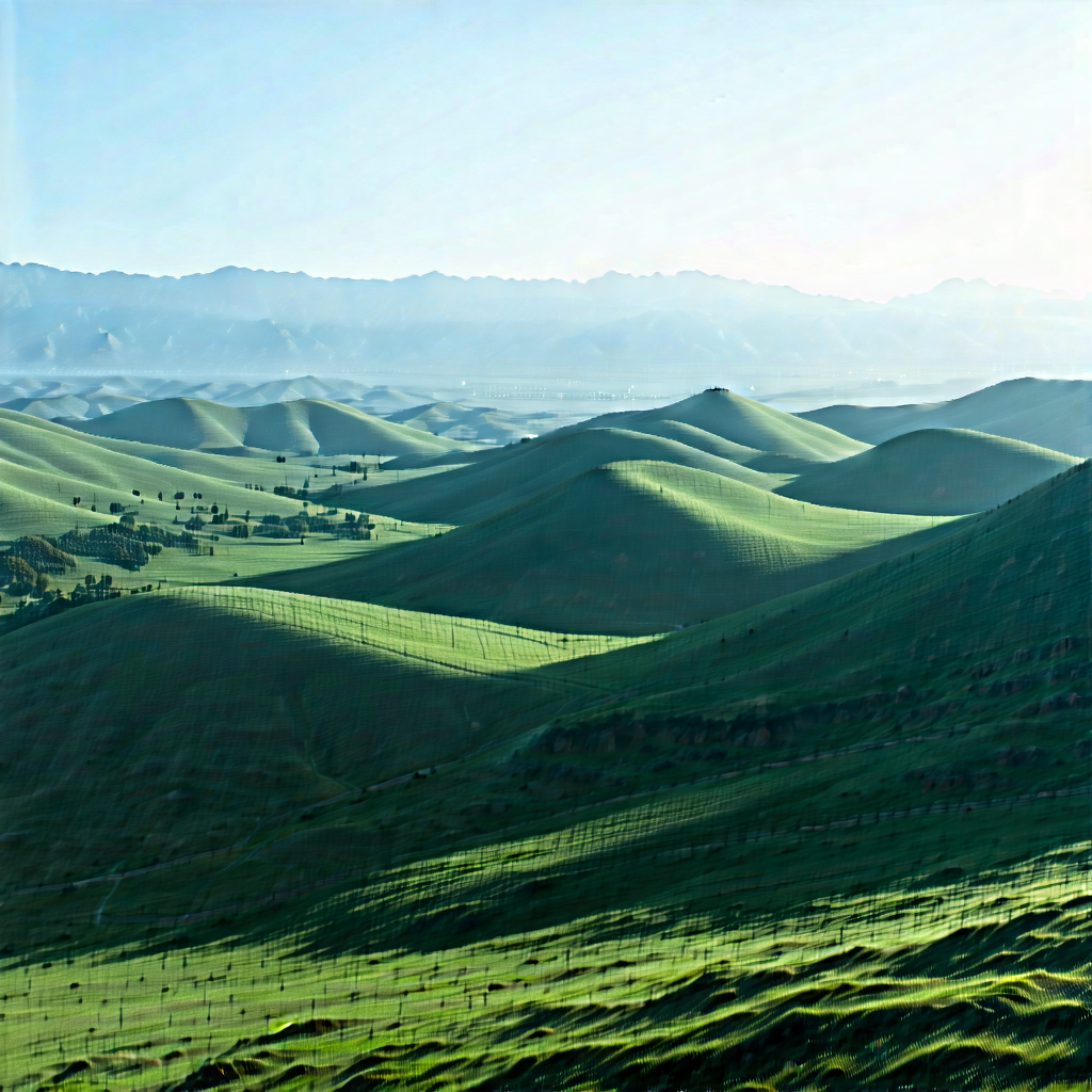 Nature Landscape Photography: Rolling hills during midday