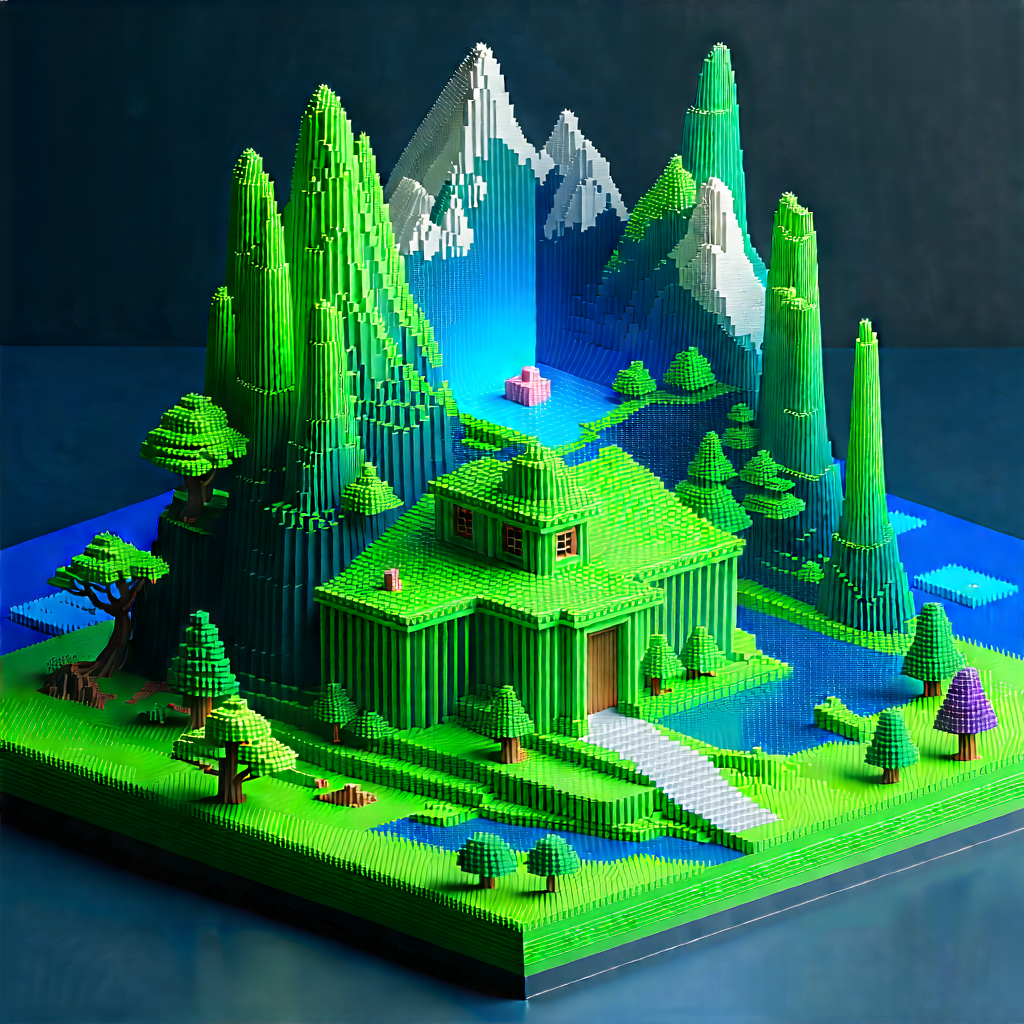 Tech Voxel Art: Machine learning visualization
