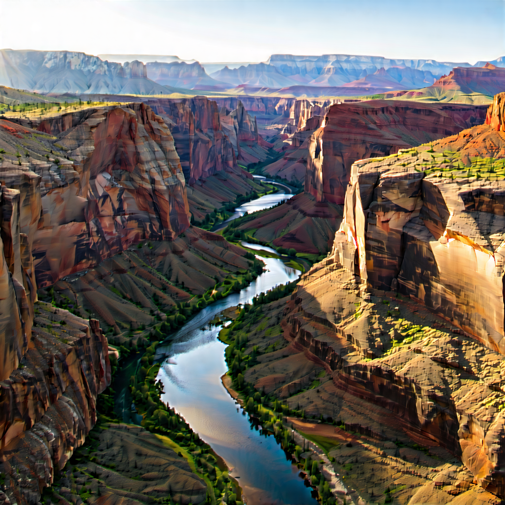 Nature Commercial Photography: Aerial View Of Canyon System With Beautiful Landscape