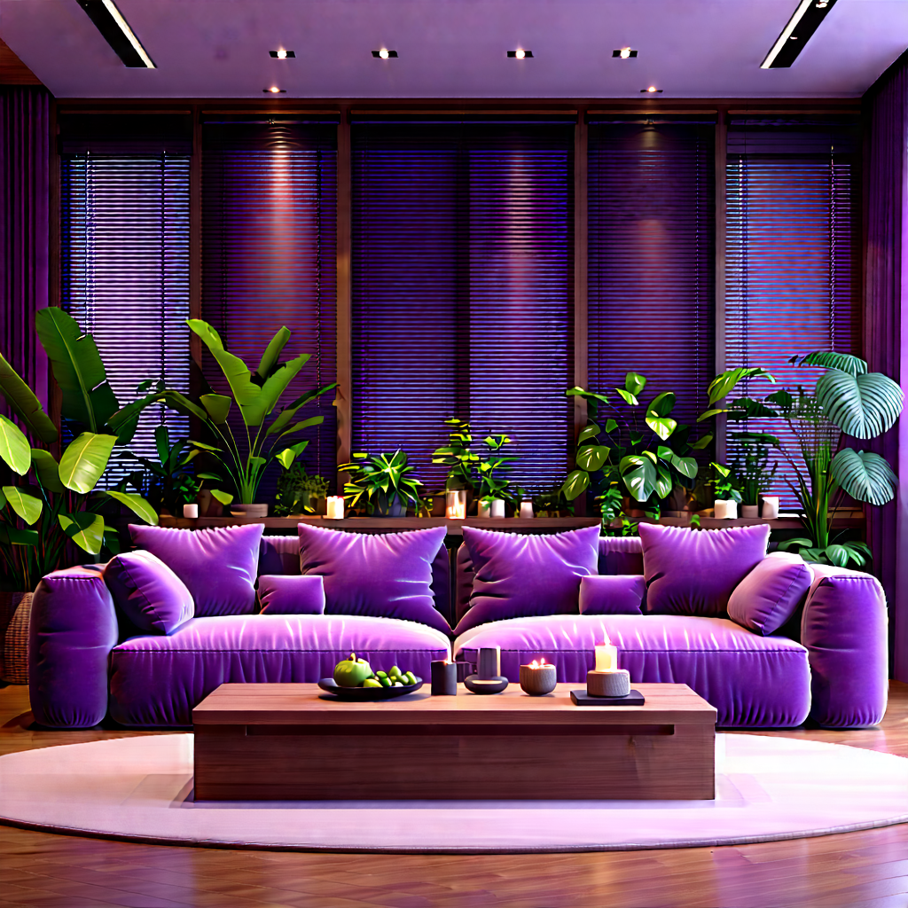 Lifestyle Unreal Engine: Cozy Living Room With Plants And Natural Elements With Large, Lavender